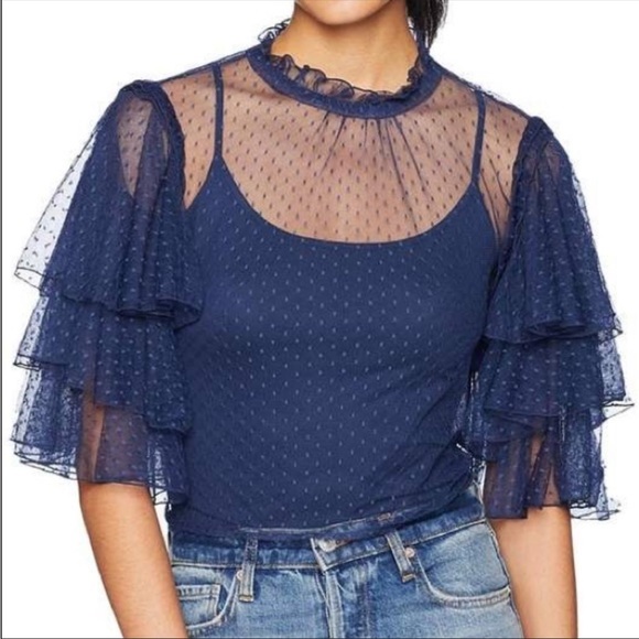 Romeo & Juliet Couture Tops - Deep purple mesh top